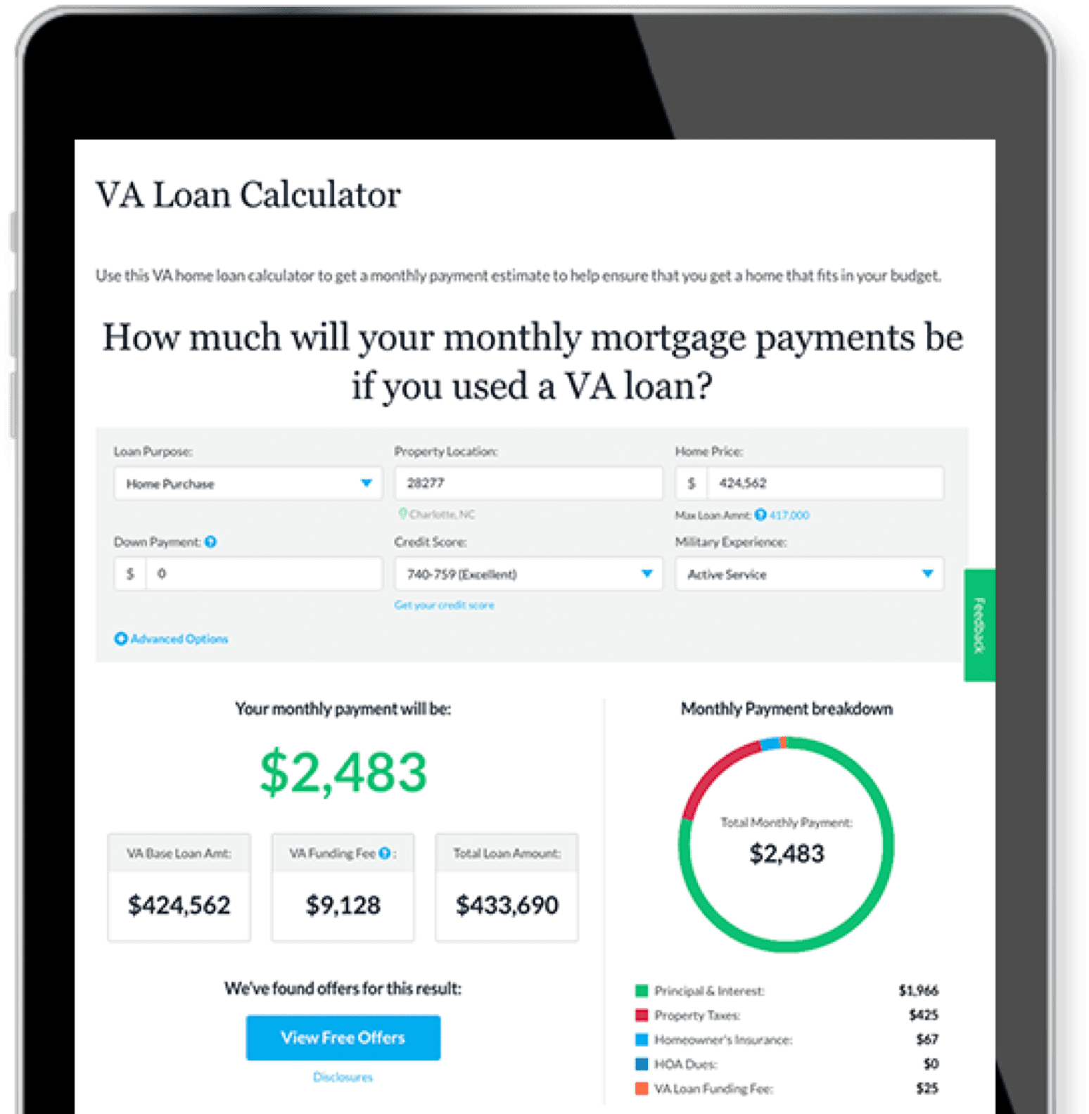 Home Affordability Calculator Va Loan