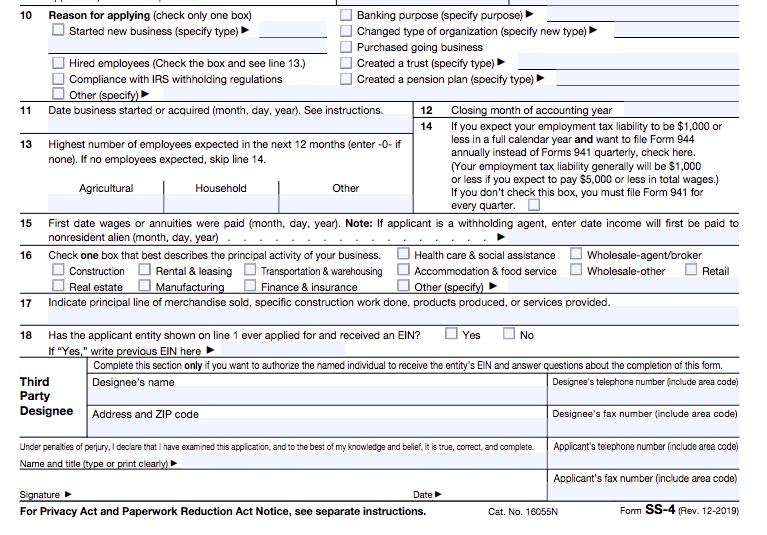 what does an ein assignment letter look like