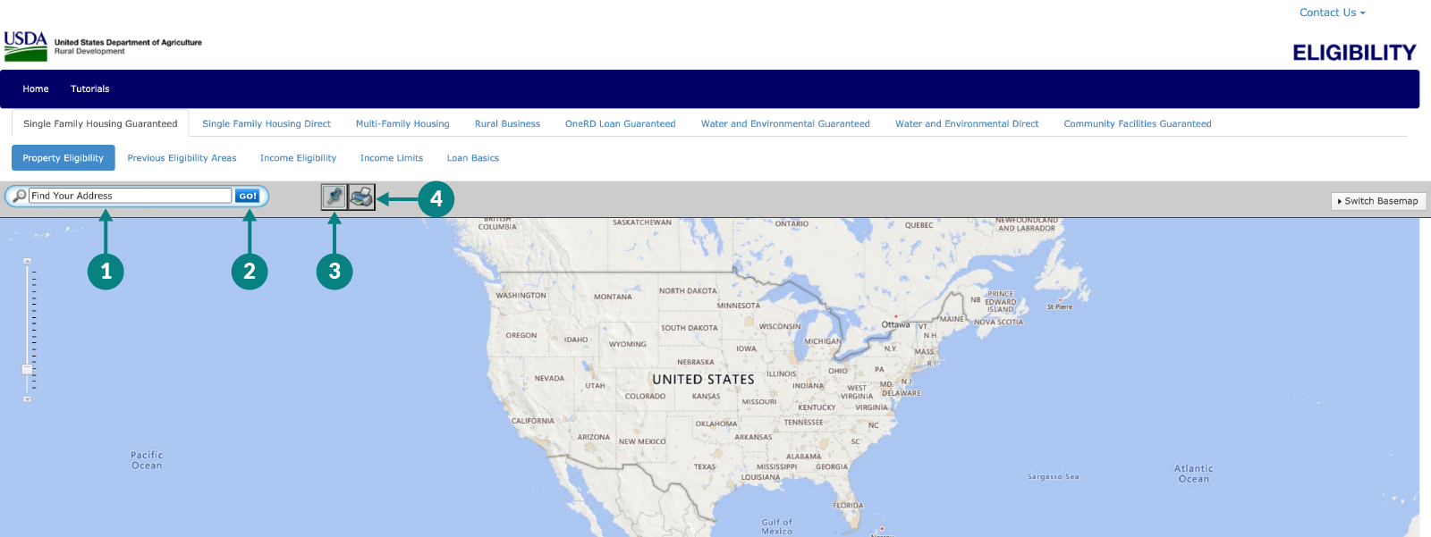 USDA eligibility map