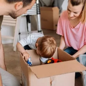 Unpacking stuff for our new apartment